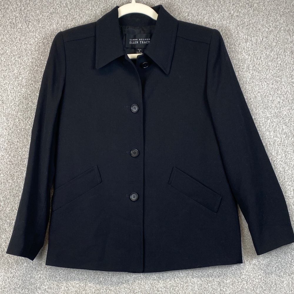 Linda Allard collaboration with Ellen Tracy size 8 petite wool modern career